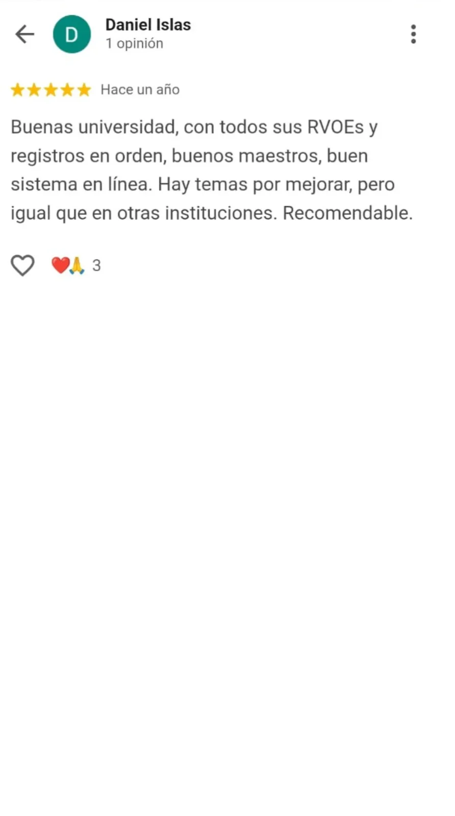 Opinión Google 1